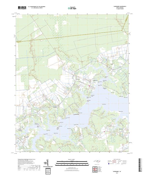 US Topo 7.5-minute map for Vandemere NC