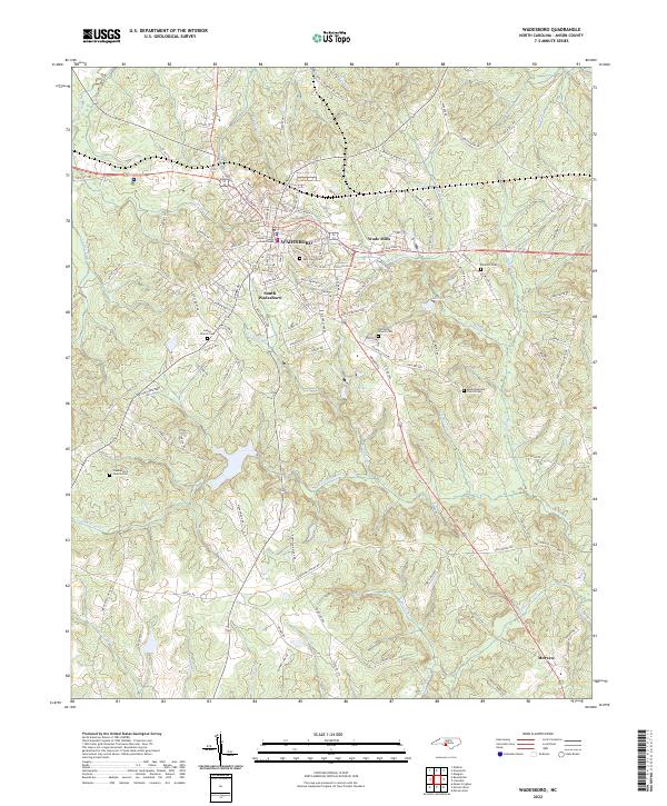 US Topo 7.5-minute map for Wadesboro NC