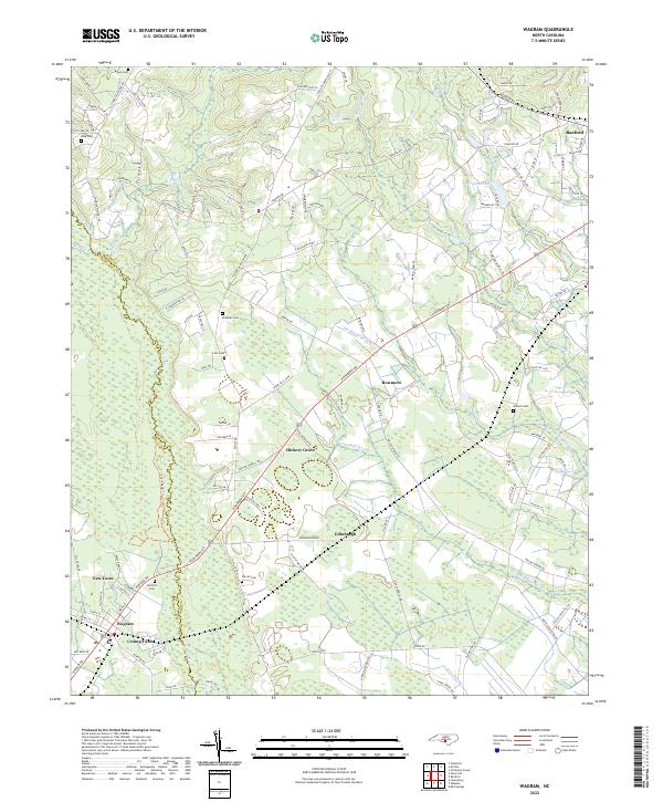 US Topo 7.5-minute map for Wagram NC