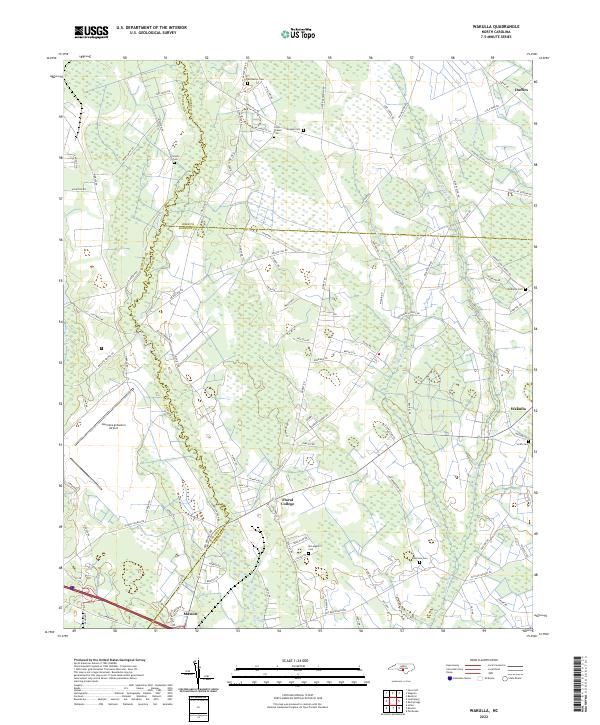 US Topo 7.5-minute map for Wakulla NC