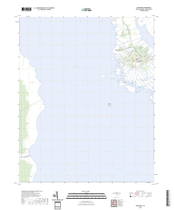 US Topo 7.5-minute map for Wanchese NC