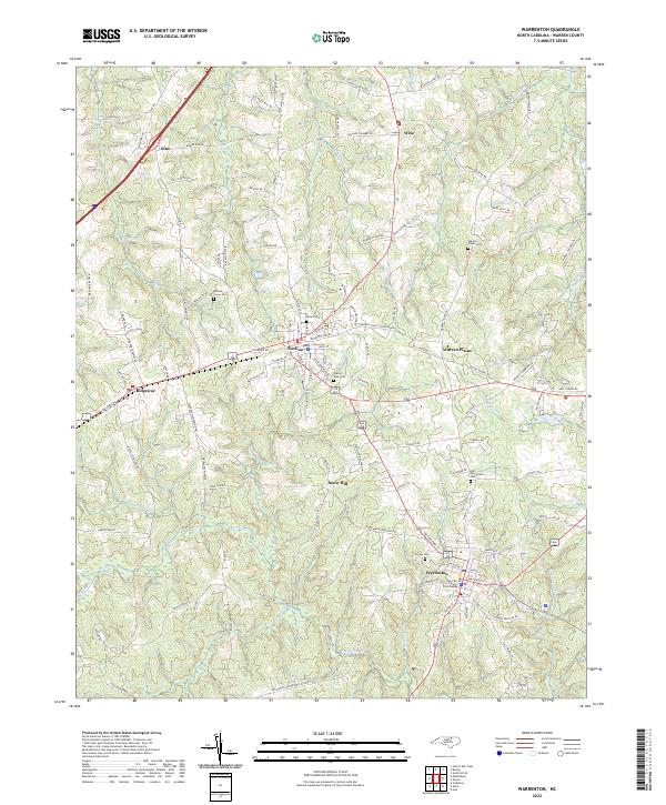 US Topo 7.5-minute map for Warrenton NC