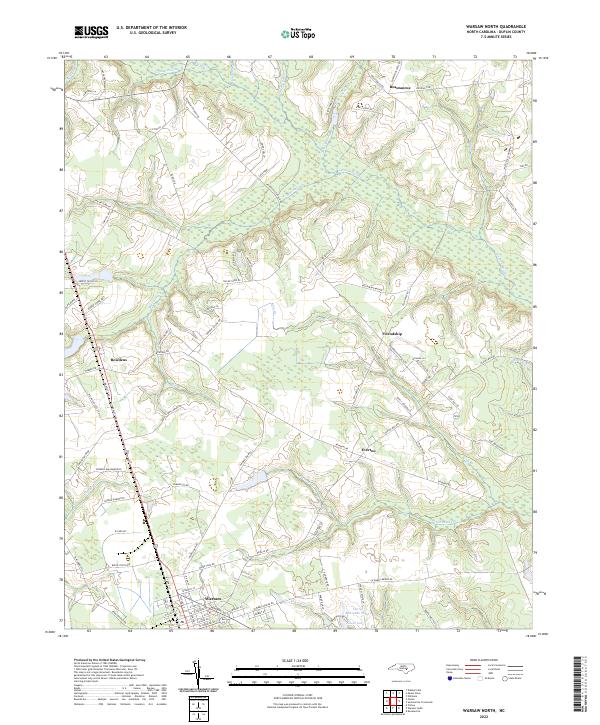 US Topo 7.5-minute map for Warsaw North NC