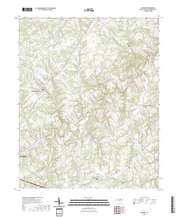 US Topo 7.5-minute map for Watson NC