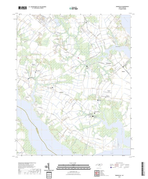 US Topo 7.5-minute map for Weeksville NC