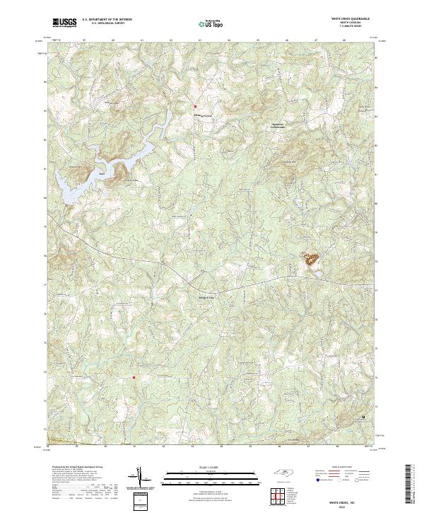 US Topo 7.5-minute map for White Cross NC