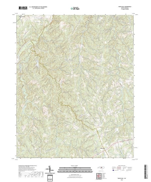 US Topo 7.5-minute map for White Hill NC