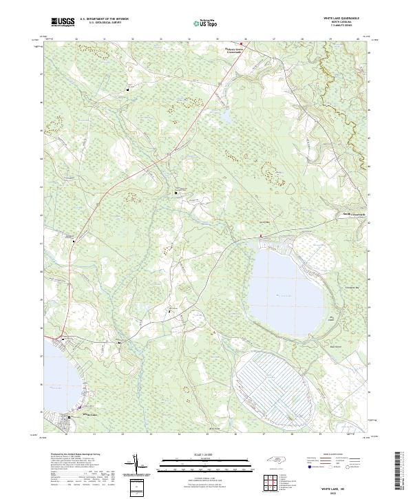 US Topo 7.5-minute map for White Lake NC