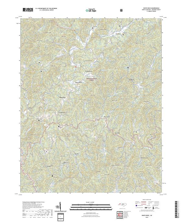 US Topo 7.5-minute map for White Rock NC