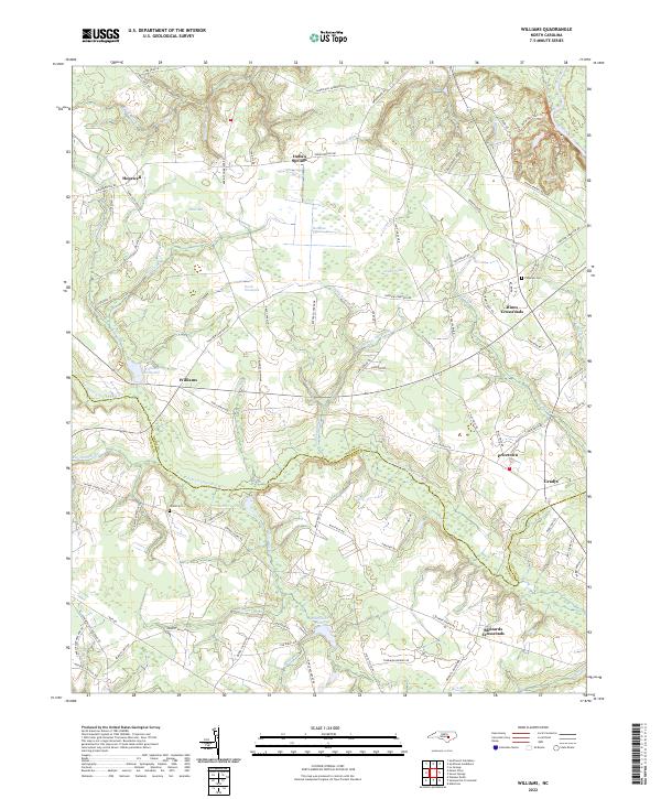 US Topo 7.5-minute map for Williams NC