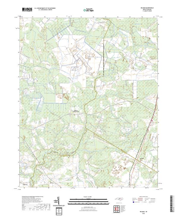 US Topo 7.5-minute map for Wilmar NC