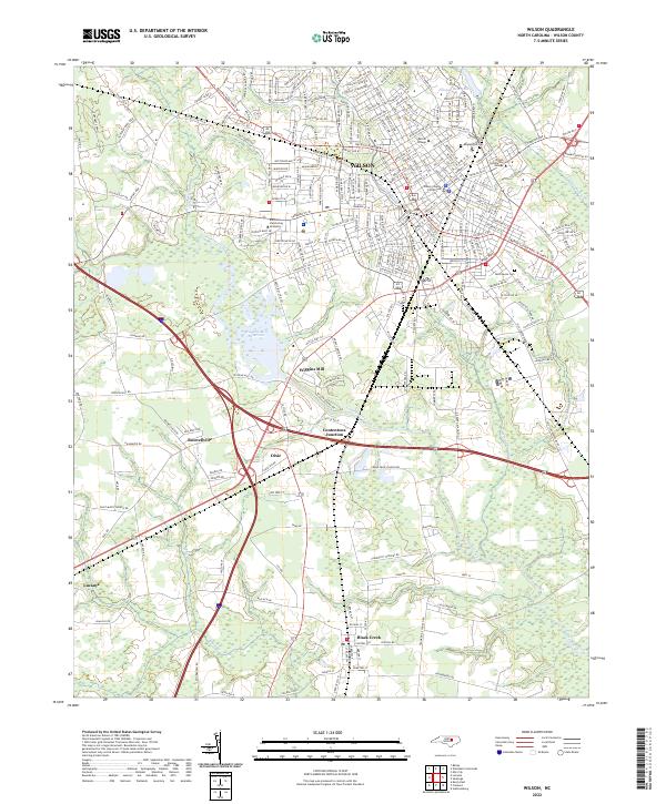 US Topo 7.5-minute map for Wilson NC