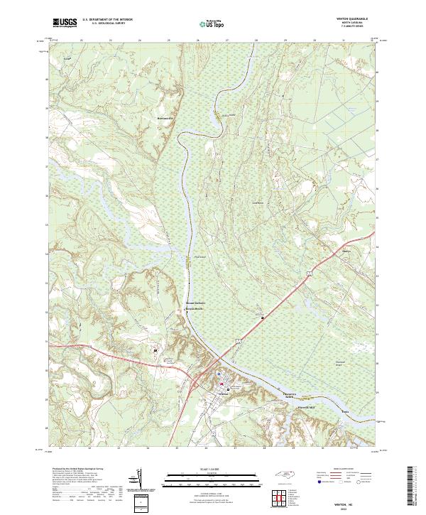 US Topo 7.5-minute map for Winton NC