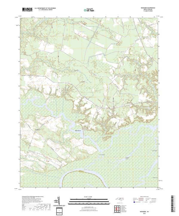 US Topo 7.5-minute map for Woodard NC