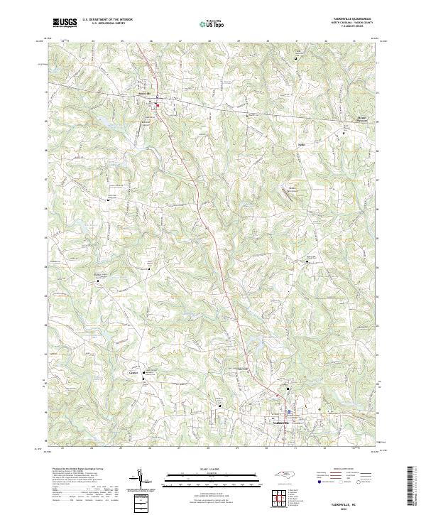 US Topo 7.5-minute map for Yadkinville NC