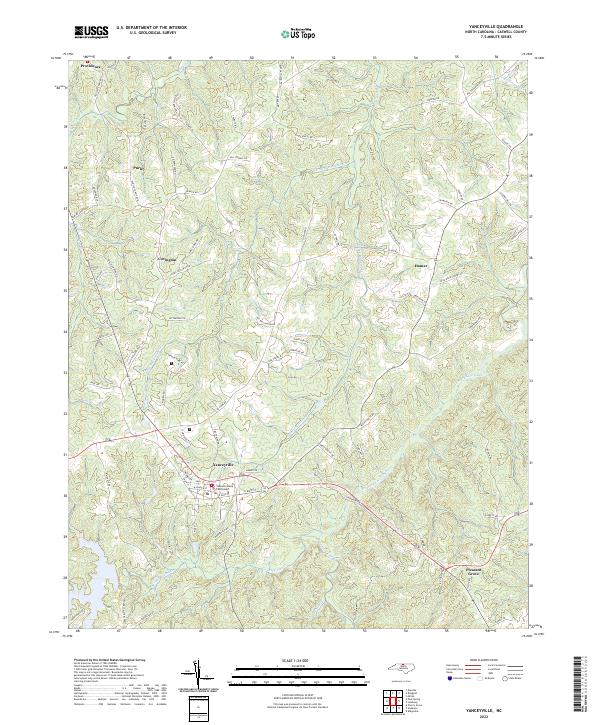 US Topo 7.5-minute map for Yanceyville NC