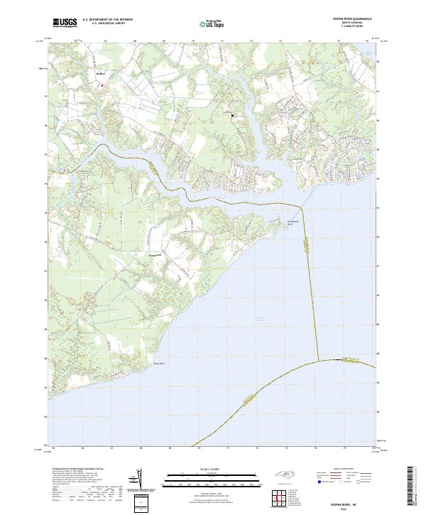 US Topo 7.5-minute map for Yeopim River NC