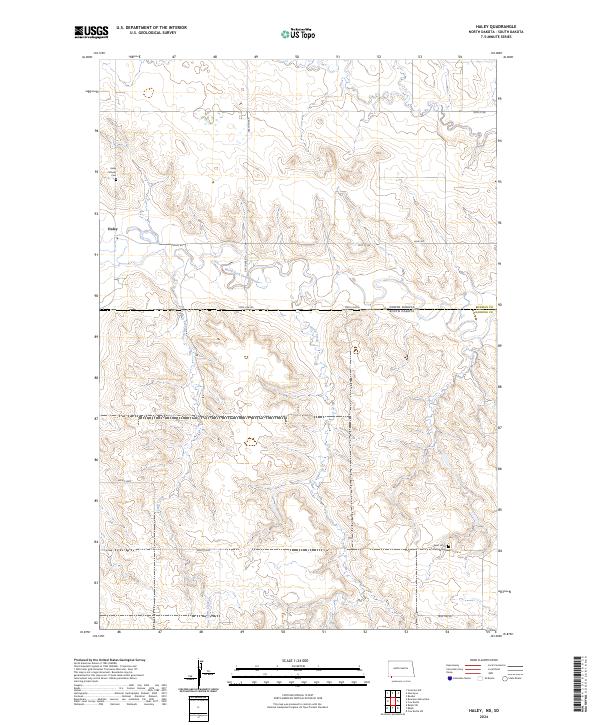 US Topo 7.5-minute map for Haley NDSD