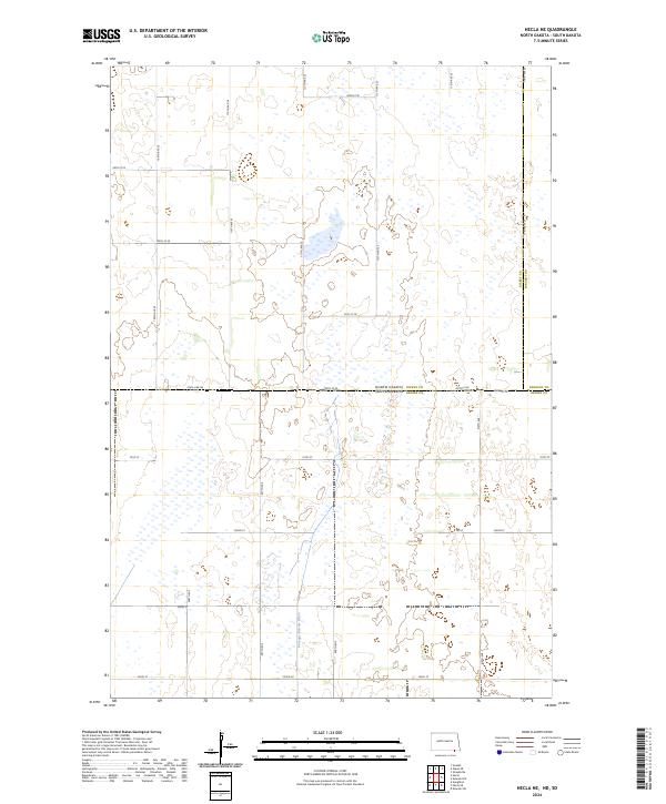 US Topo 7.5-minute map for Hecla NE NDSD