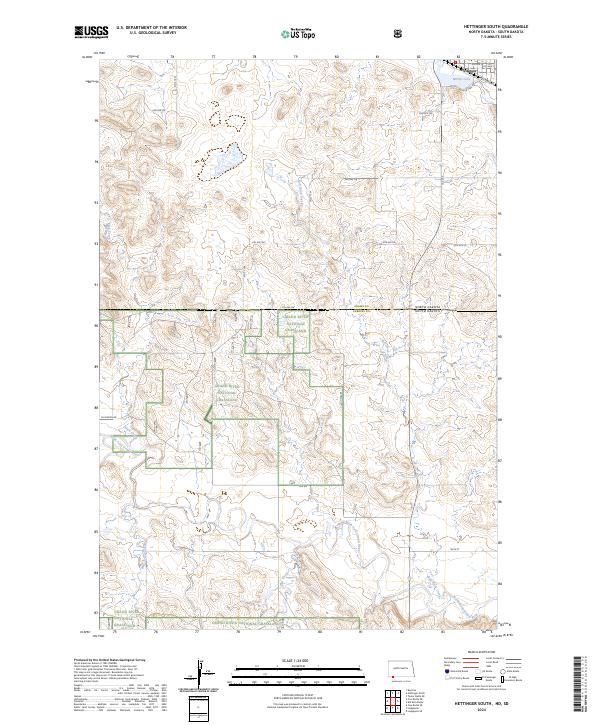 US Topo 7.5-minute map for Hettinger South NDSD