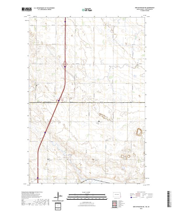 US Topo 7.5-minute map for New Effington NE NDSD