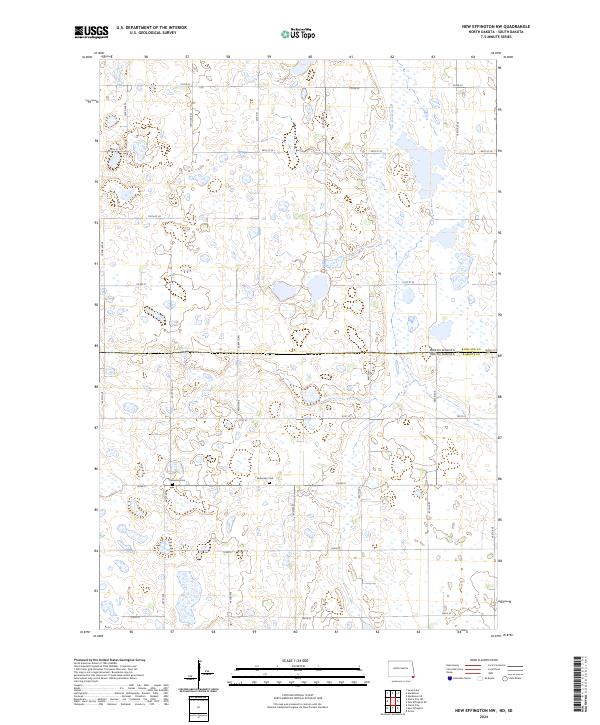 US Topo 7.5-minute map for New Effington NW NDSD