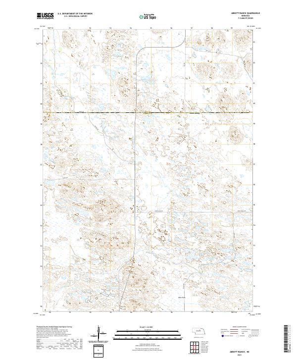 USGS US Topo 7.5-minute map for Abbott Ranch NE 2021