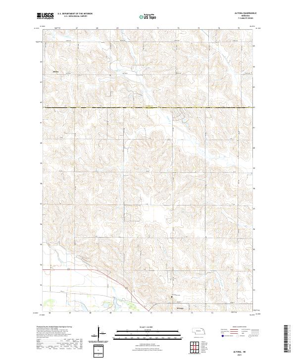 USGS US Topo 7.5-minute map for Altona NE 2021