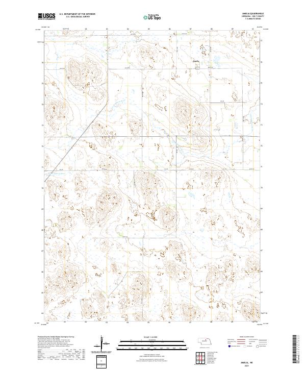 USGS US Topo 7.5-minute map for Amelia NE 2021