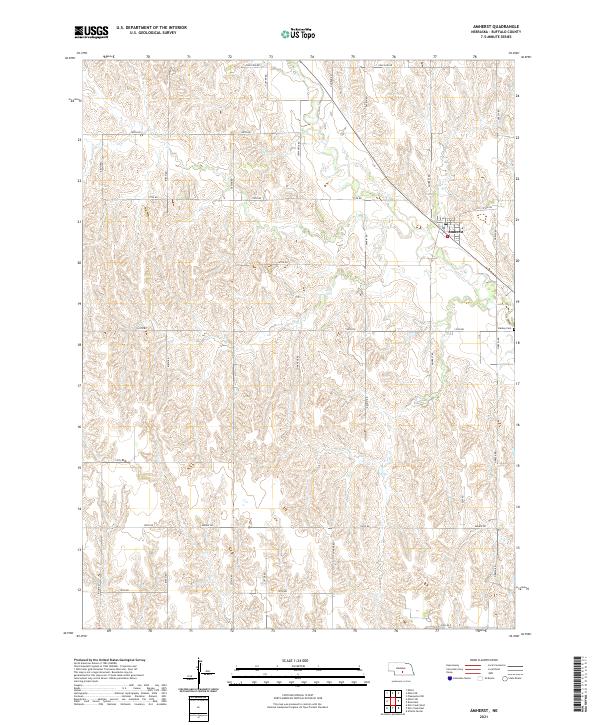 USGS US Topo 7.5-minute map for Amherst NE 2021