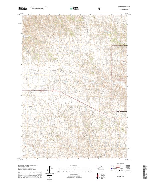 USGS US Topo 7.5-minute map for Andrews NE 2021