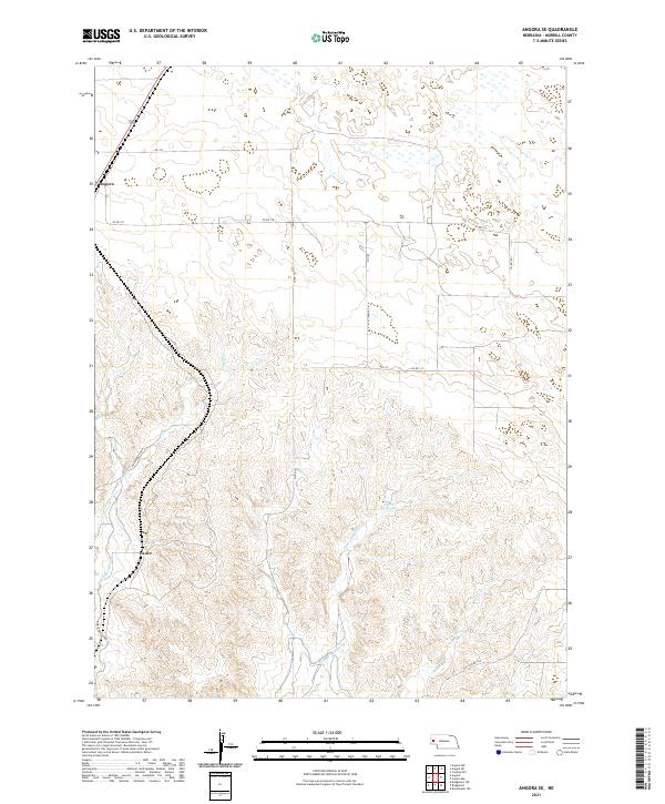 USGS US Topo 7.5-minute map for Angora SE NE 2021