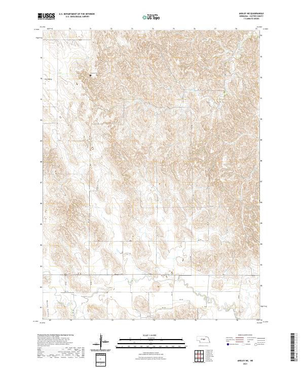 USGS US Topo 7.5-minute map for Ansley NE NE 2021