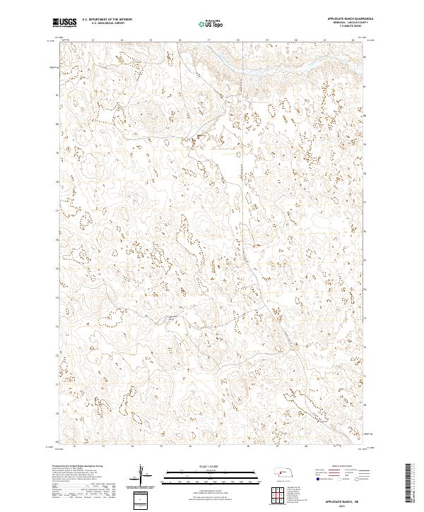 USGS US Topo 7.5-minute map for Applegate Ranch NE 2021