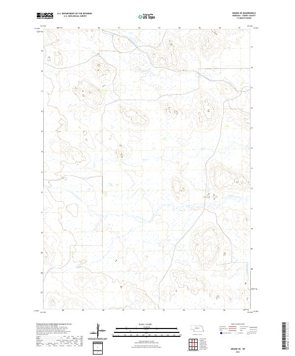 USGS US Topo 7.5-minute map for Arabia SE NE 2021