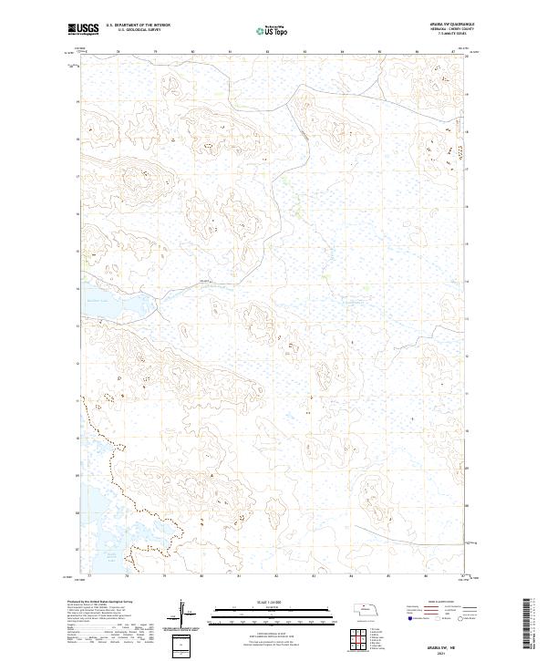 USGS US Topo 7.5-minute map for Arabia SW NE 2021