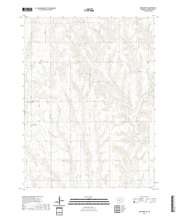 USGS US Topo 7.5-minute map for Arapahoe NE NE 2021