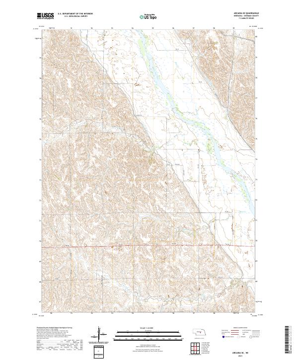 USGS US Topo 7.5-minute map for Arcadia SE NE 2021