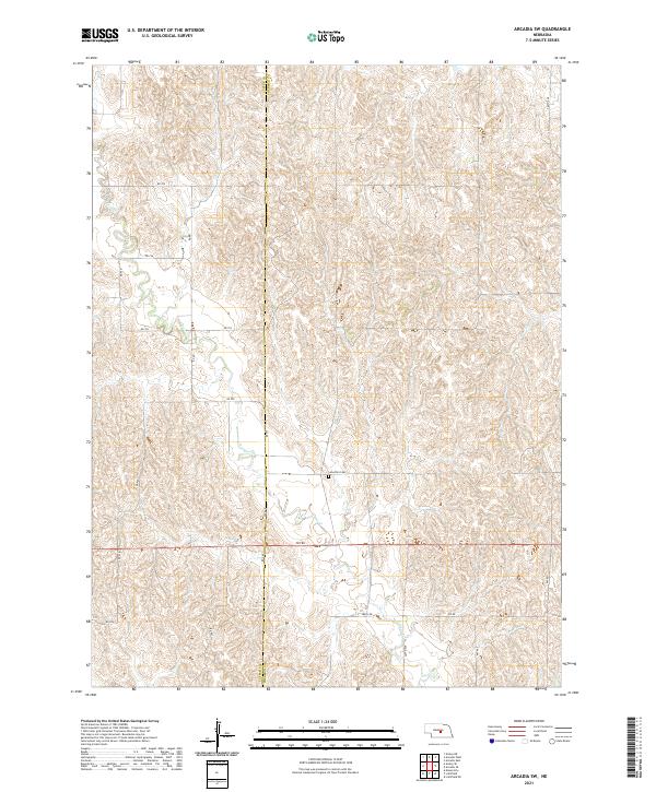 USGS US Topo 7.5-minute map for Arcadia SW NE 2021