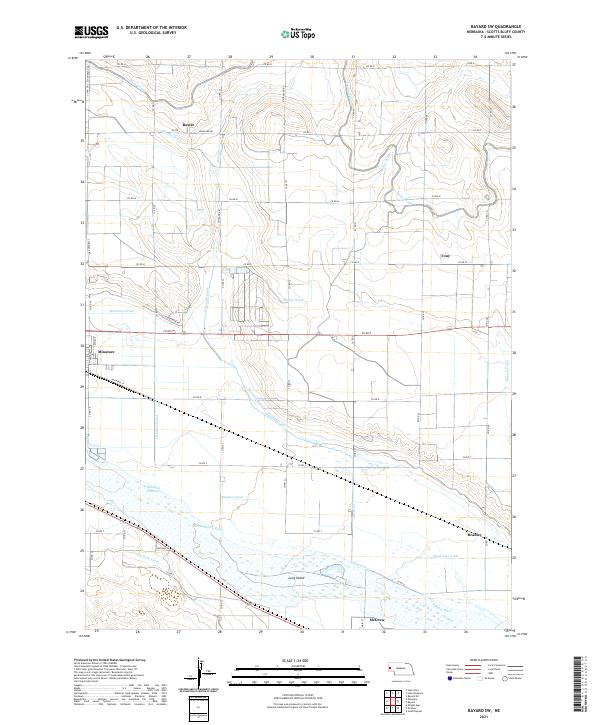 USGS US Topo 7.5-minute map for Bayard SW NE 2021