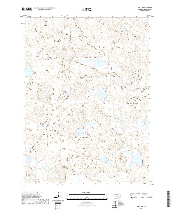 USGS US Topo 7.5-minute map for Beck Lake NE 2021