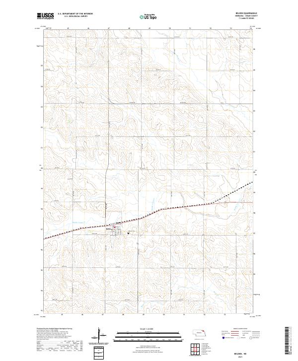 USGS US Topo 7.5-minute map for Belden NE 2021