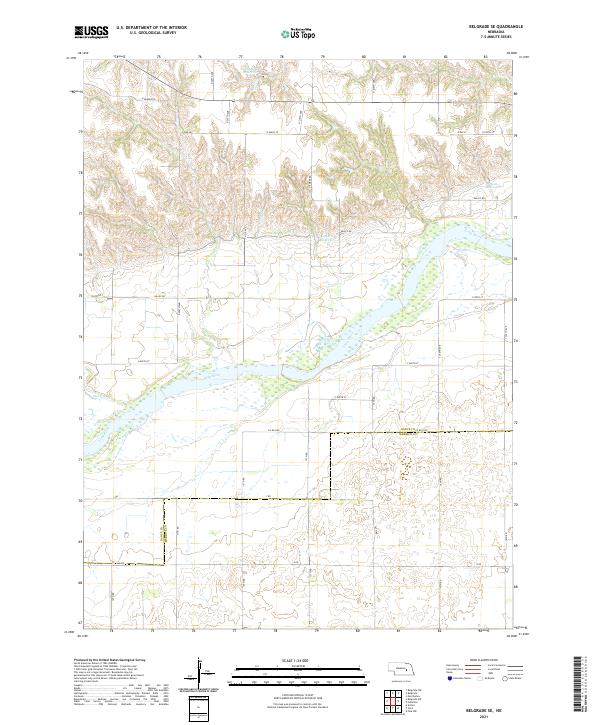 USGS US Topo 7.5-minute map for Belgrade SE NE 2021