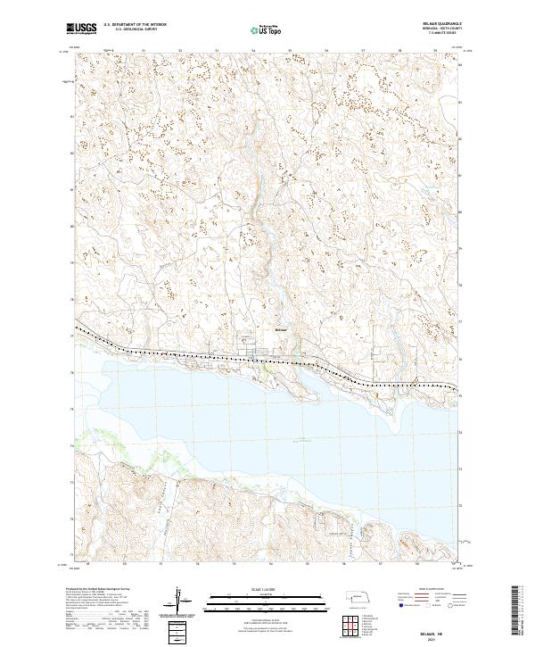 USGS US Topo 7.5-minute map for Belmar NE 2021