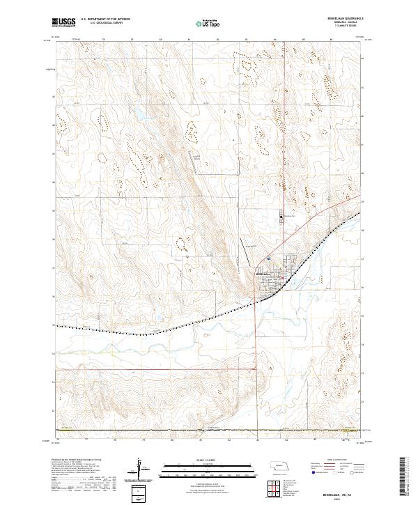 USGS US Topo 7.5-minute map for Benkelman NEKS 2021