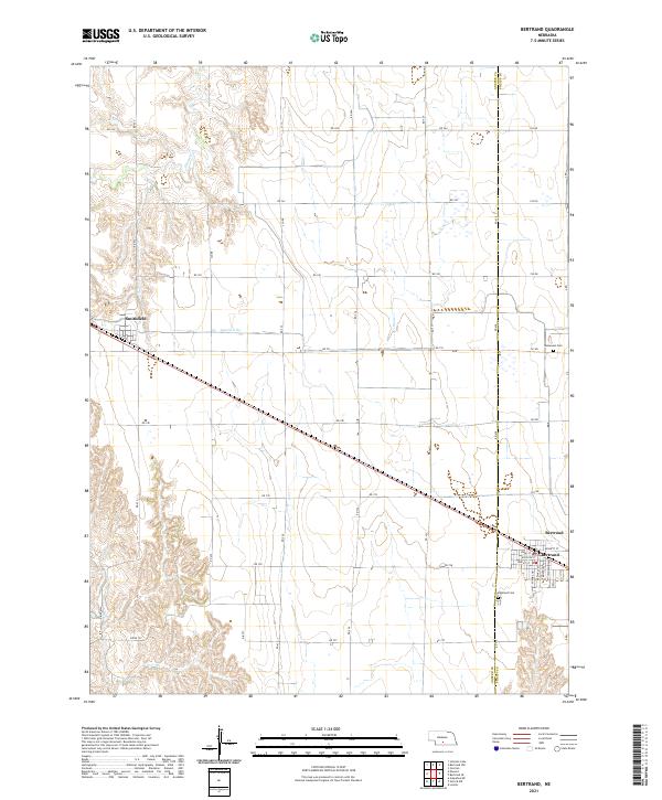 USGS US Topo 7.5-minute map for Bertrand NE 2021