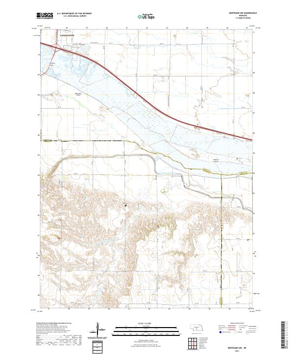 USGS US Topo 7.5-minute map for Bertrand NW NE 2021