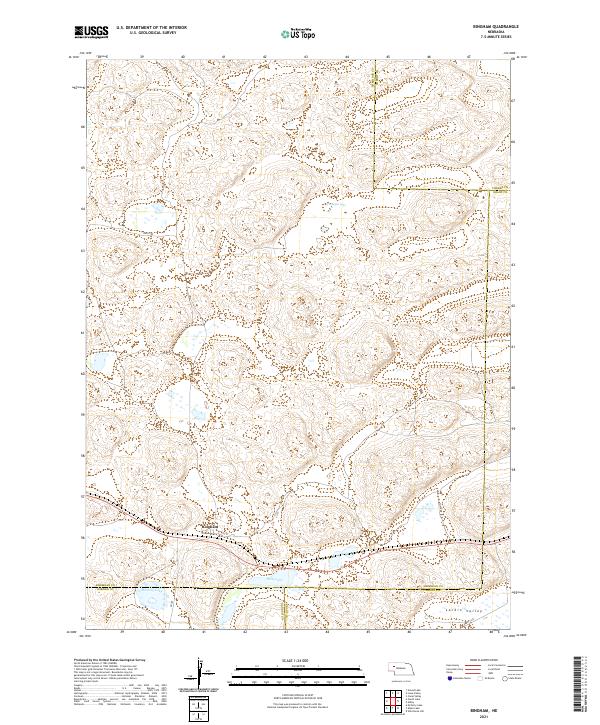 USGS US Topo 7.5-minute map for Bingham NE 2021