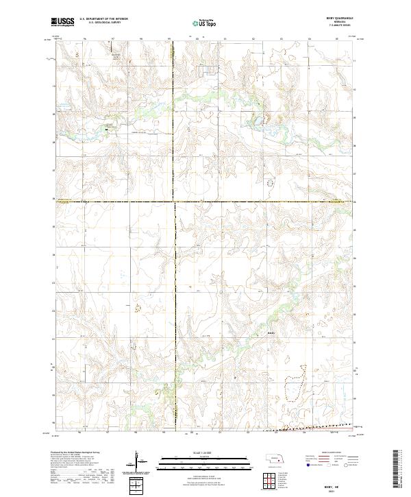 USGS US Topo 7.5-minute map for Bixby NE 2021