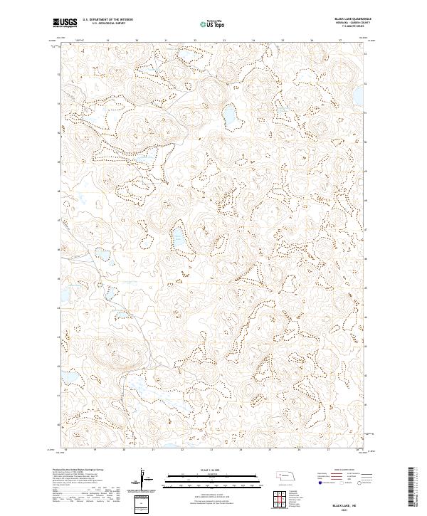 USGS US Topo 7.5-minute map for Black Lake NE 2021